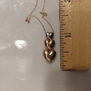 10k yellow gold heart necklace